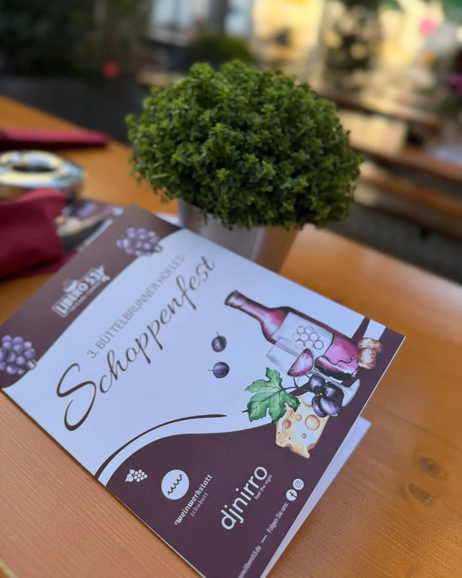 Programmflyer zum 3. Büttelbrunner Höfles-Schoppenfest im Libero53