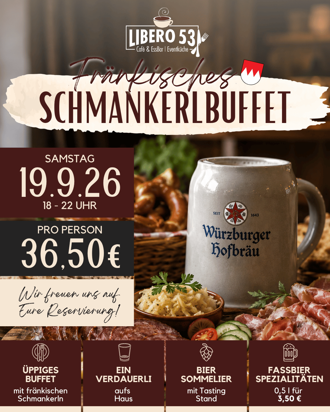 Fränkisches Schmankerlbuffet im Libero 53
